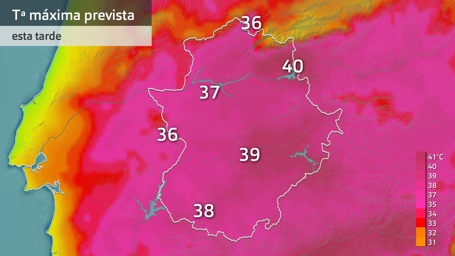 Temperatura máxima prevista para hoy viernes 20 de junio