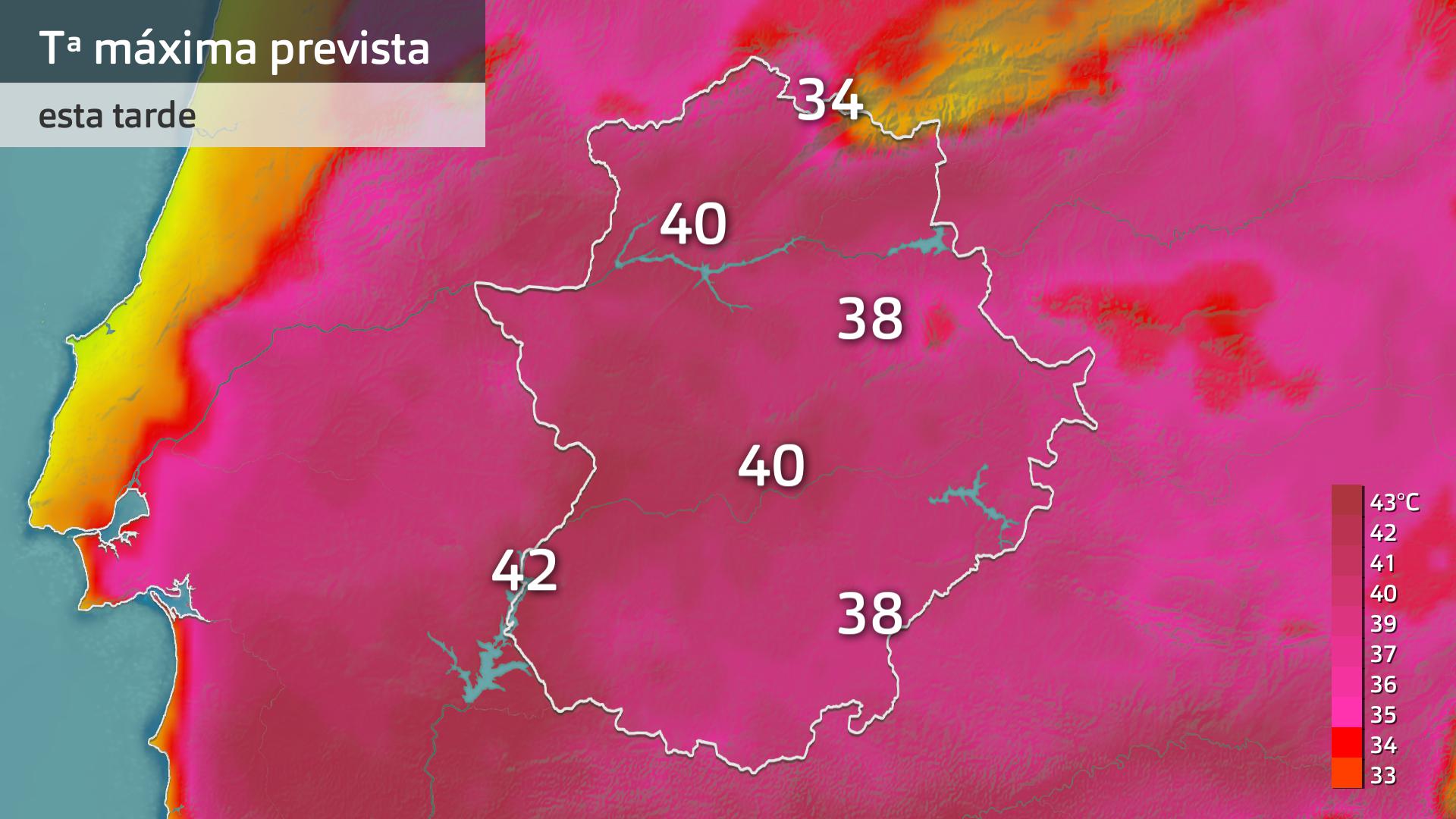 Temperatura máxima prevista para hoy martes 1 de julio