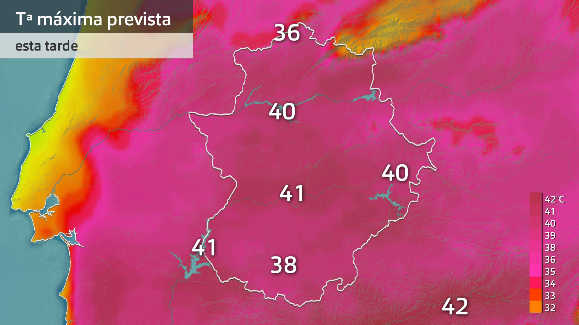 Temperatura máxima prevista para hoy miércoles 2 de julio