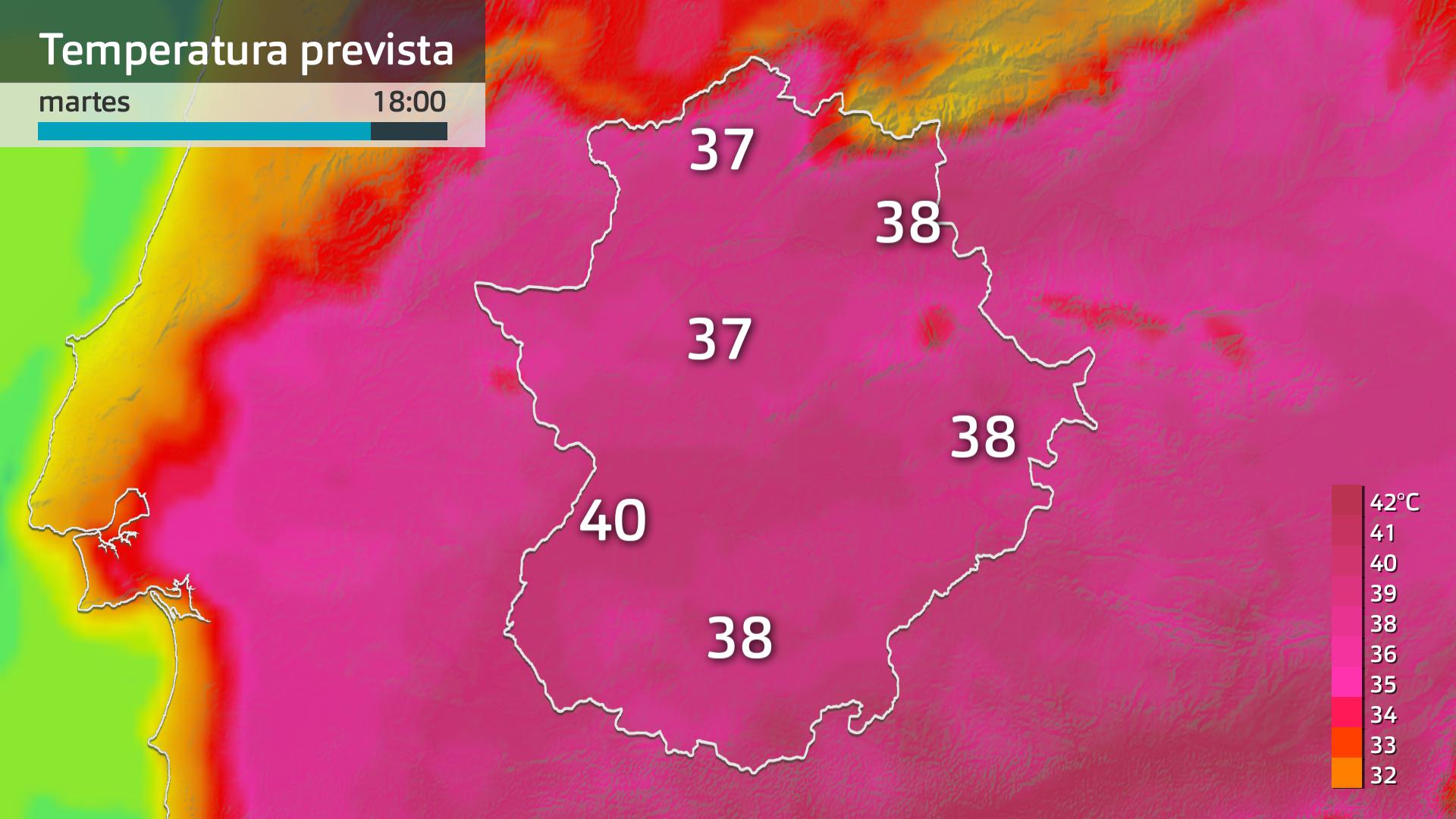 Temperatura máxima prevista