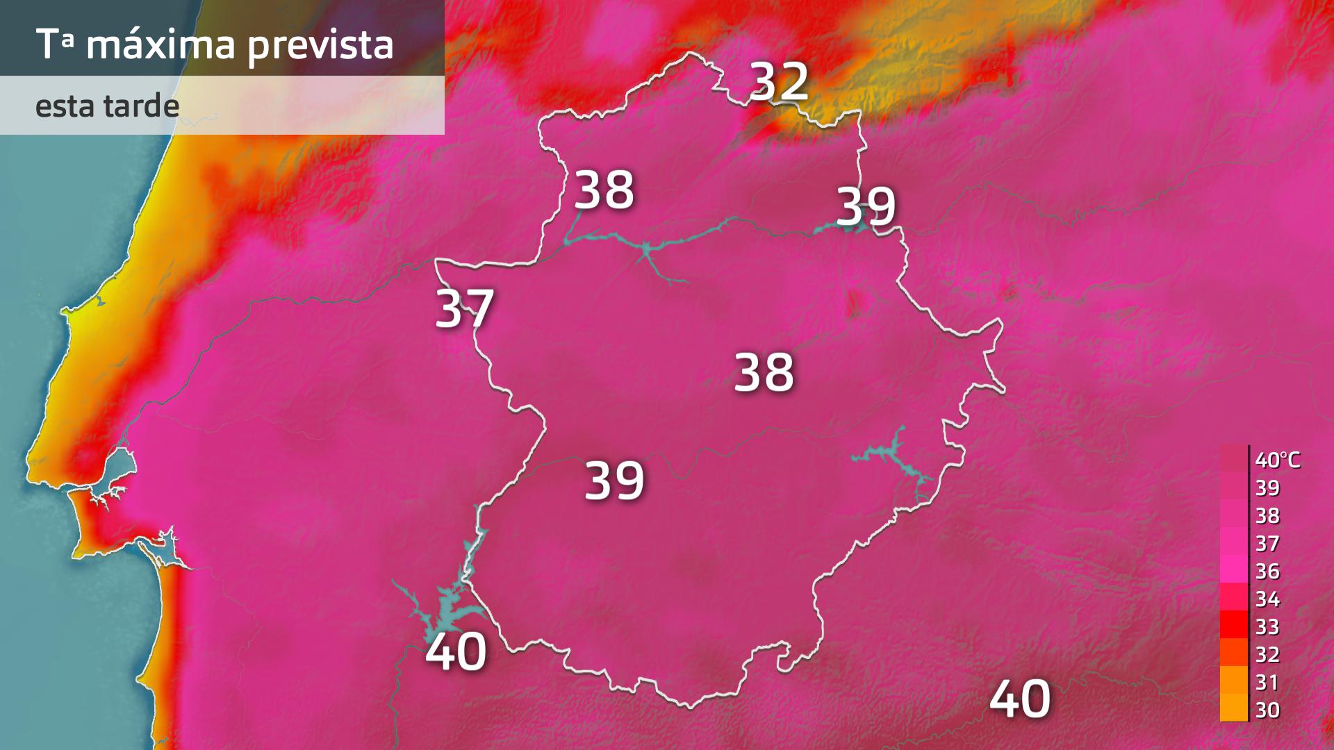 Temperatura máxima prevista para hoy martes 15 de julio