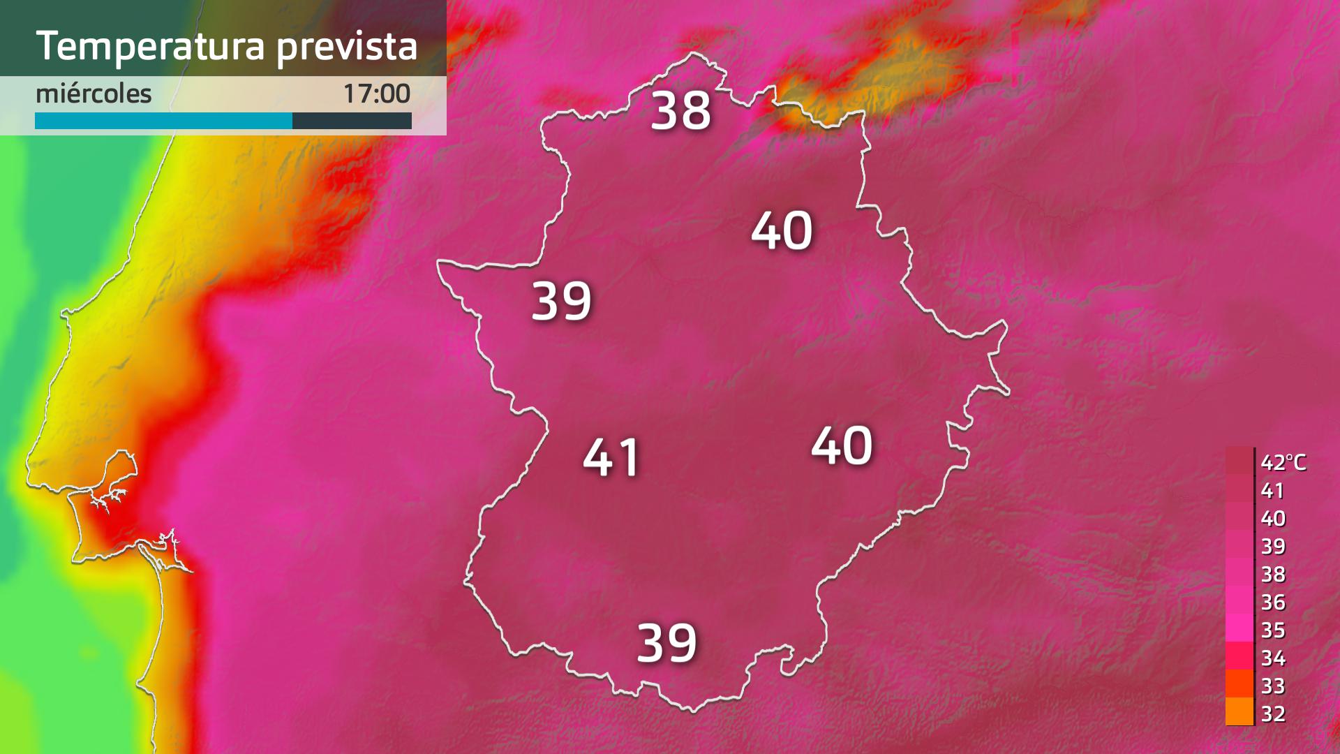 Temperatura máxima prevista