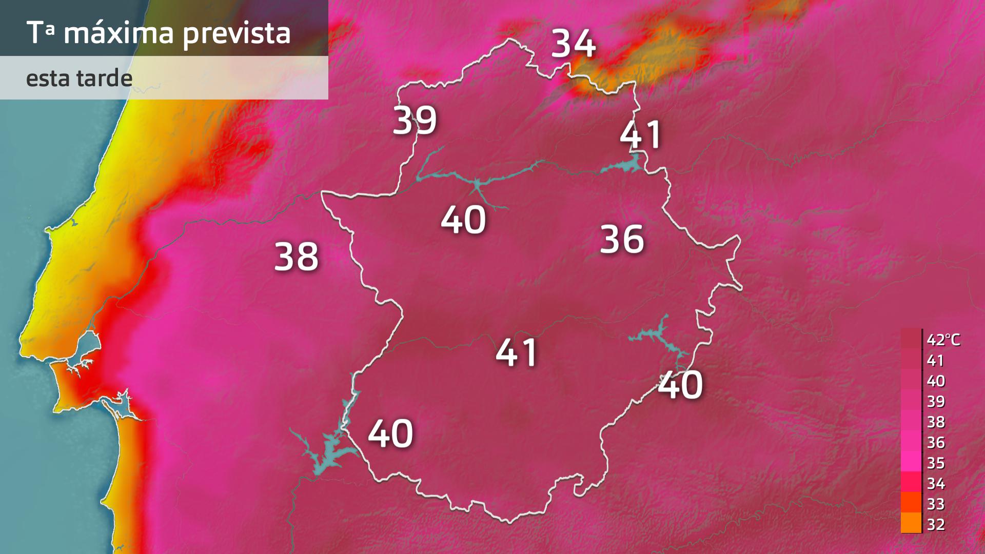 Temperatura máxima prevista para hoy miércoles 16 de julio
