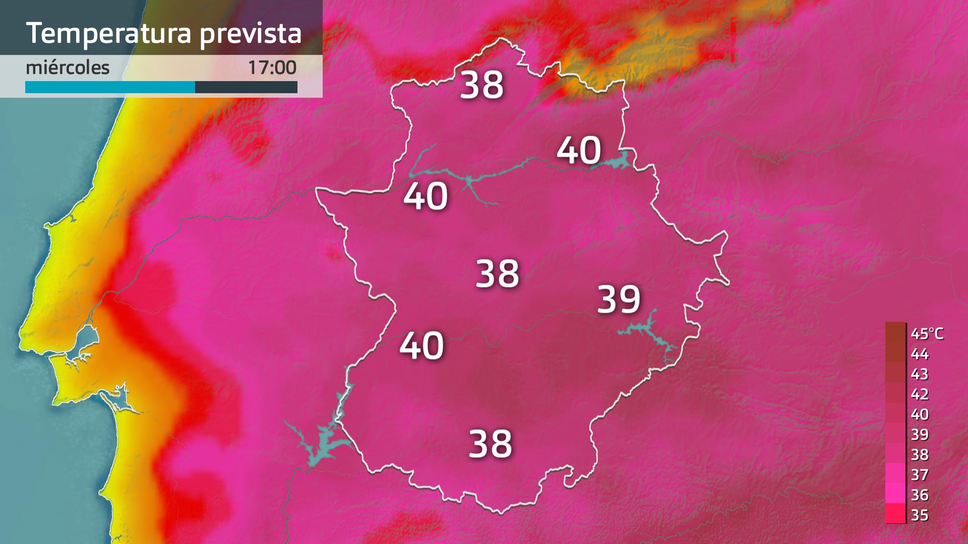 Temperatura máxima prevista