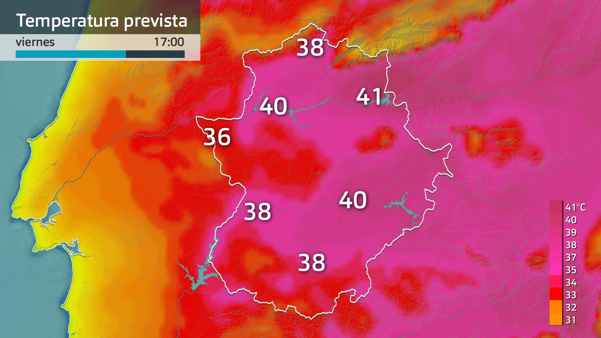 Temperatura máxima prevista