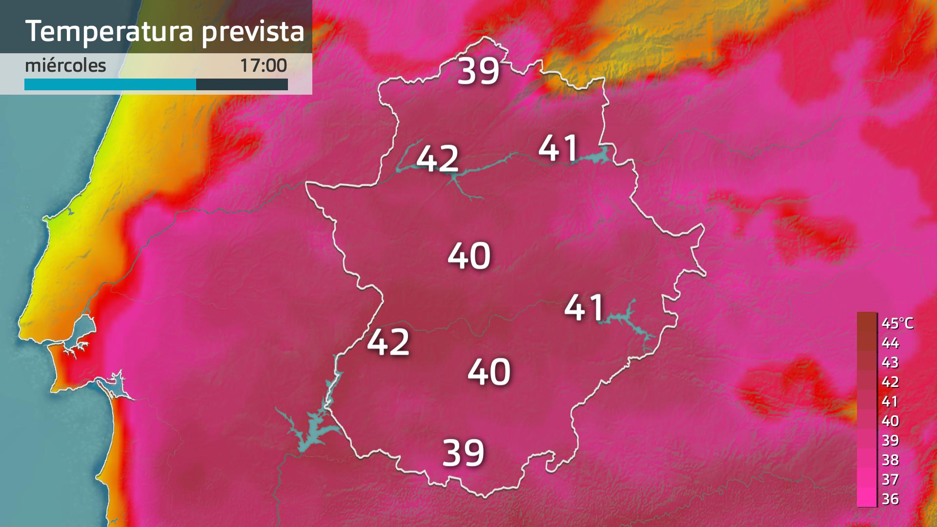 Temperatura máxima prevista