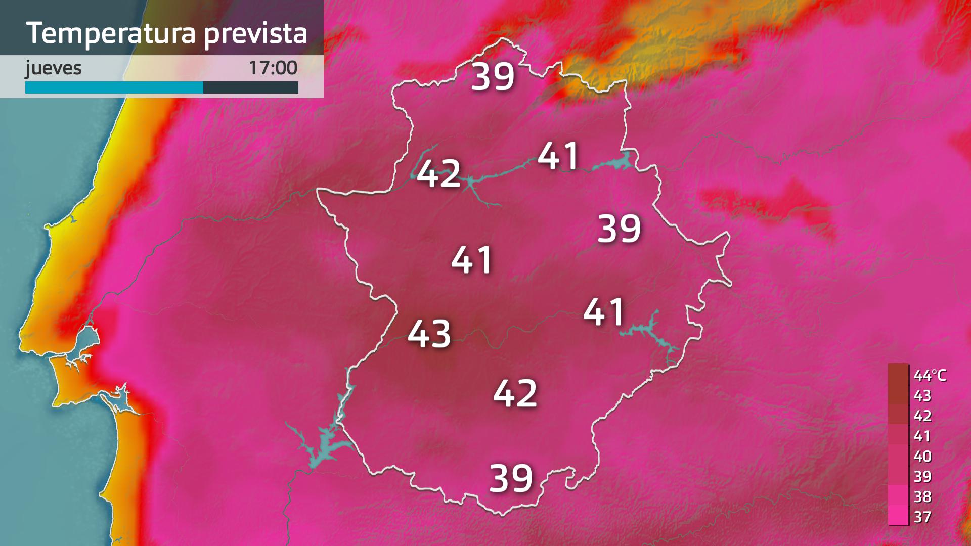 Temperatura máxima prevista