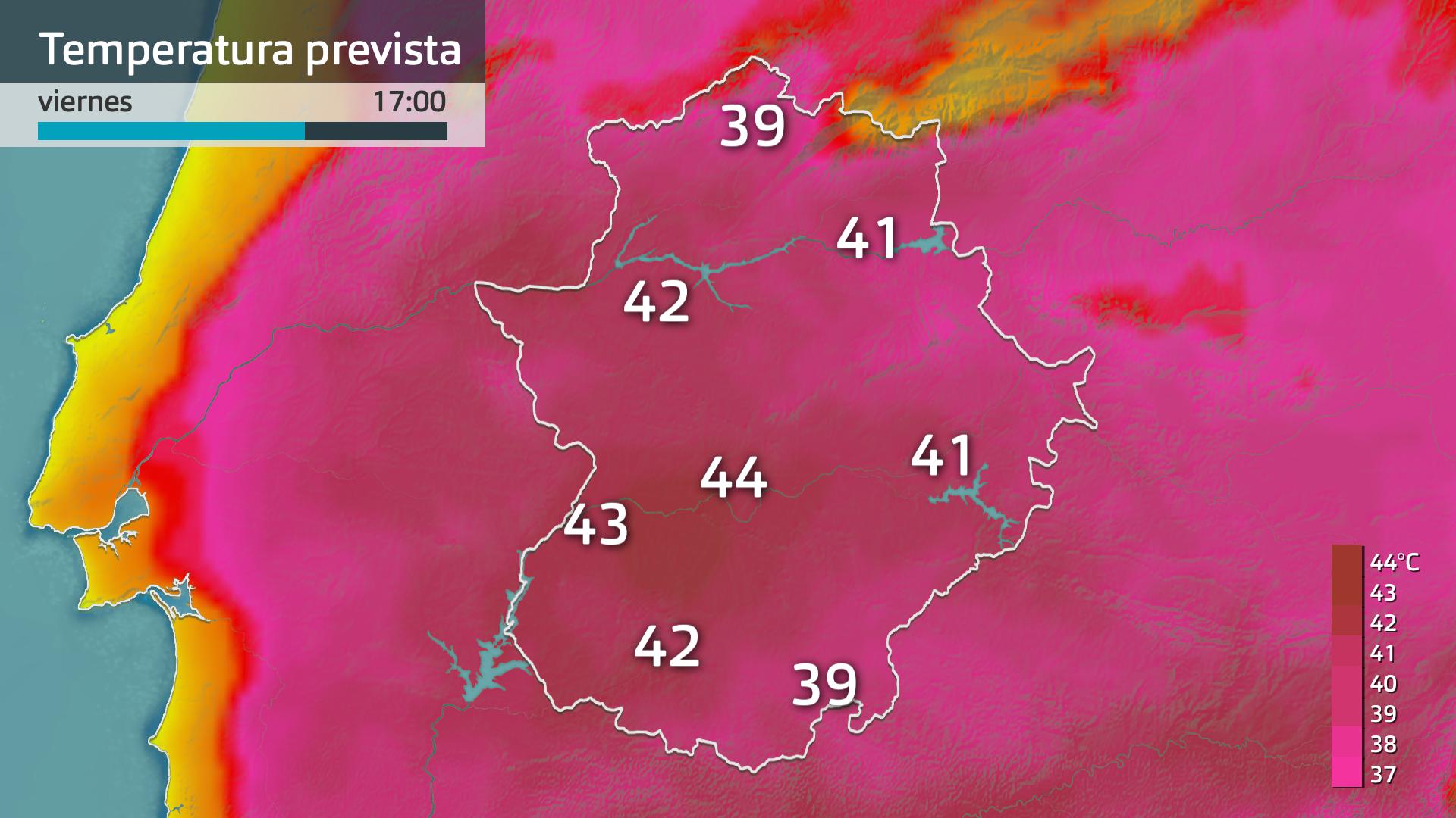 Temperatura máxima prevista