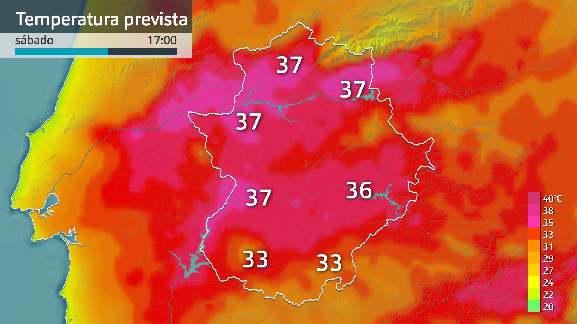Temperatura máxima prevista