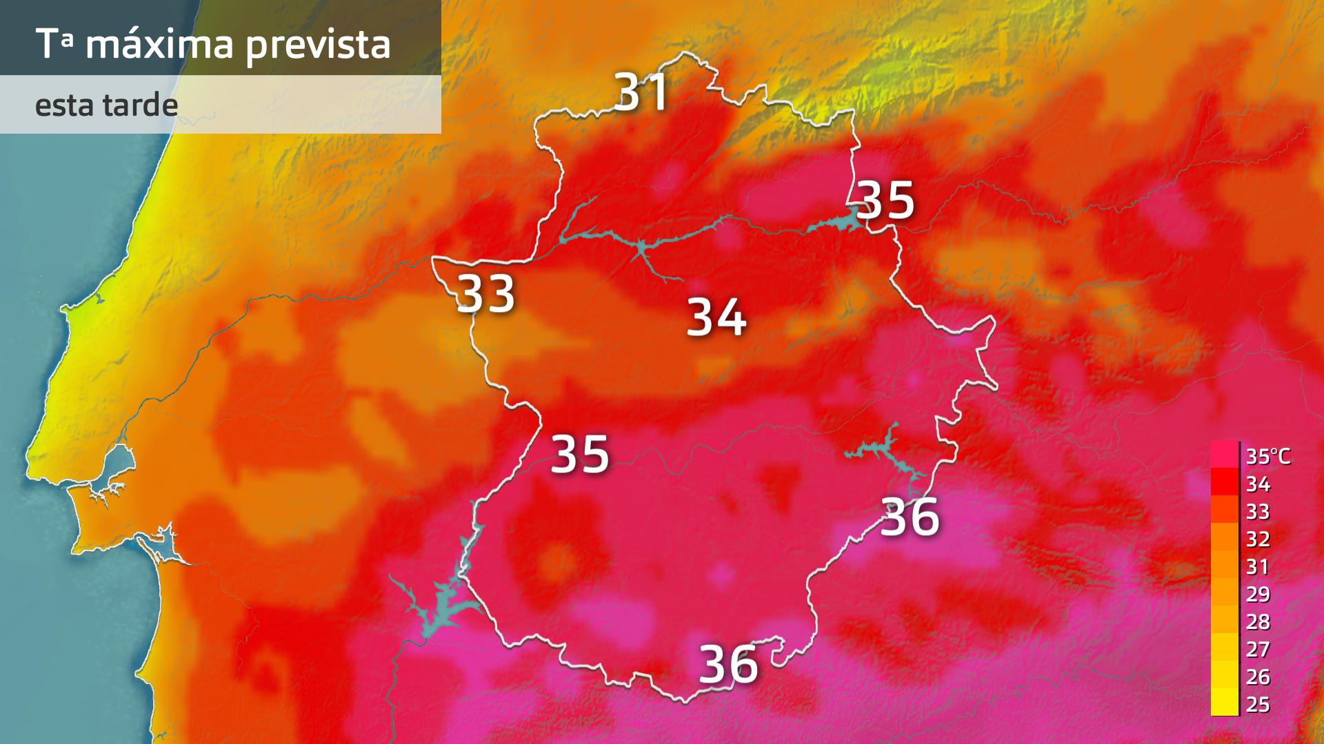 Temperatura máxima prevista para hoy viernes 5 de septiembre