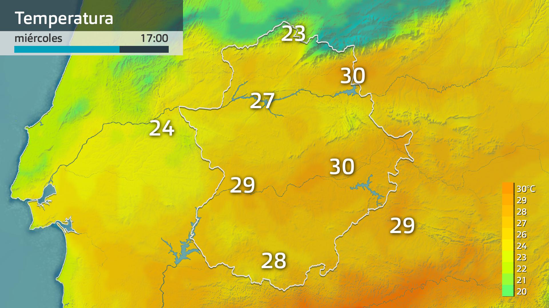 Temperatura máxima prevista