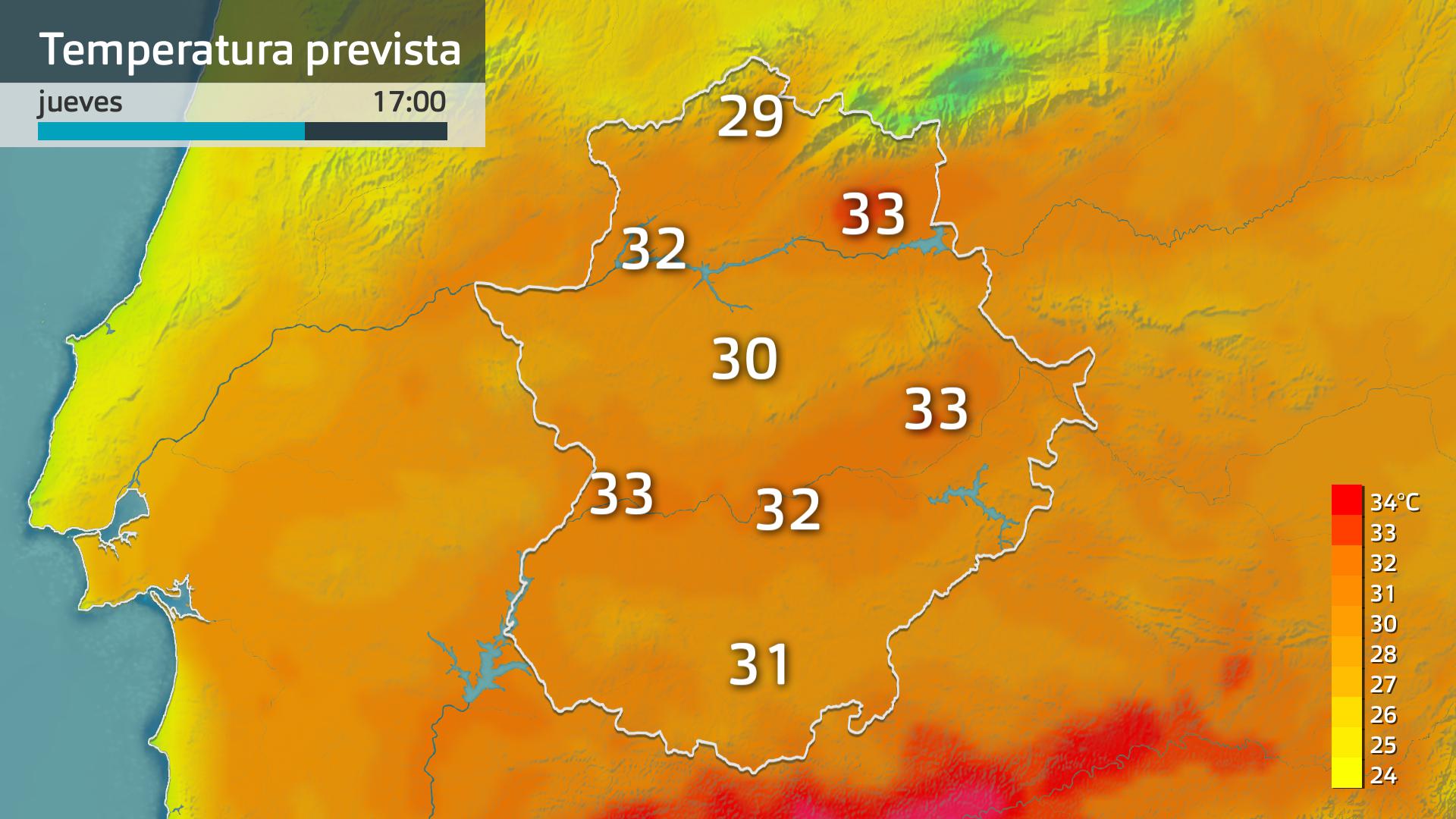 Temperatura máxima prevista