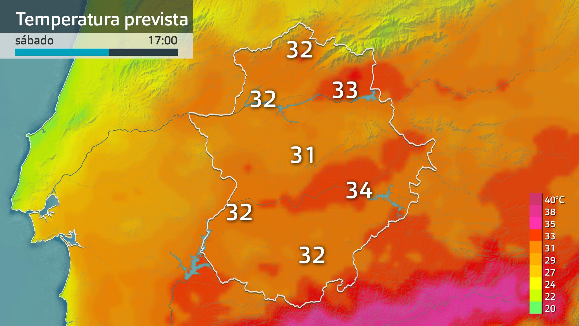 Temperatura máxima prevista