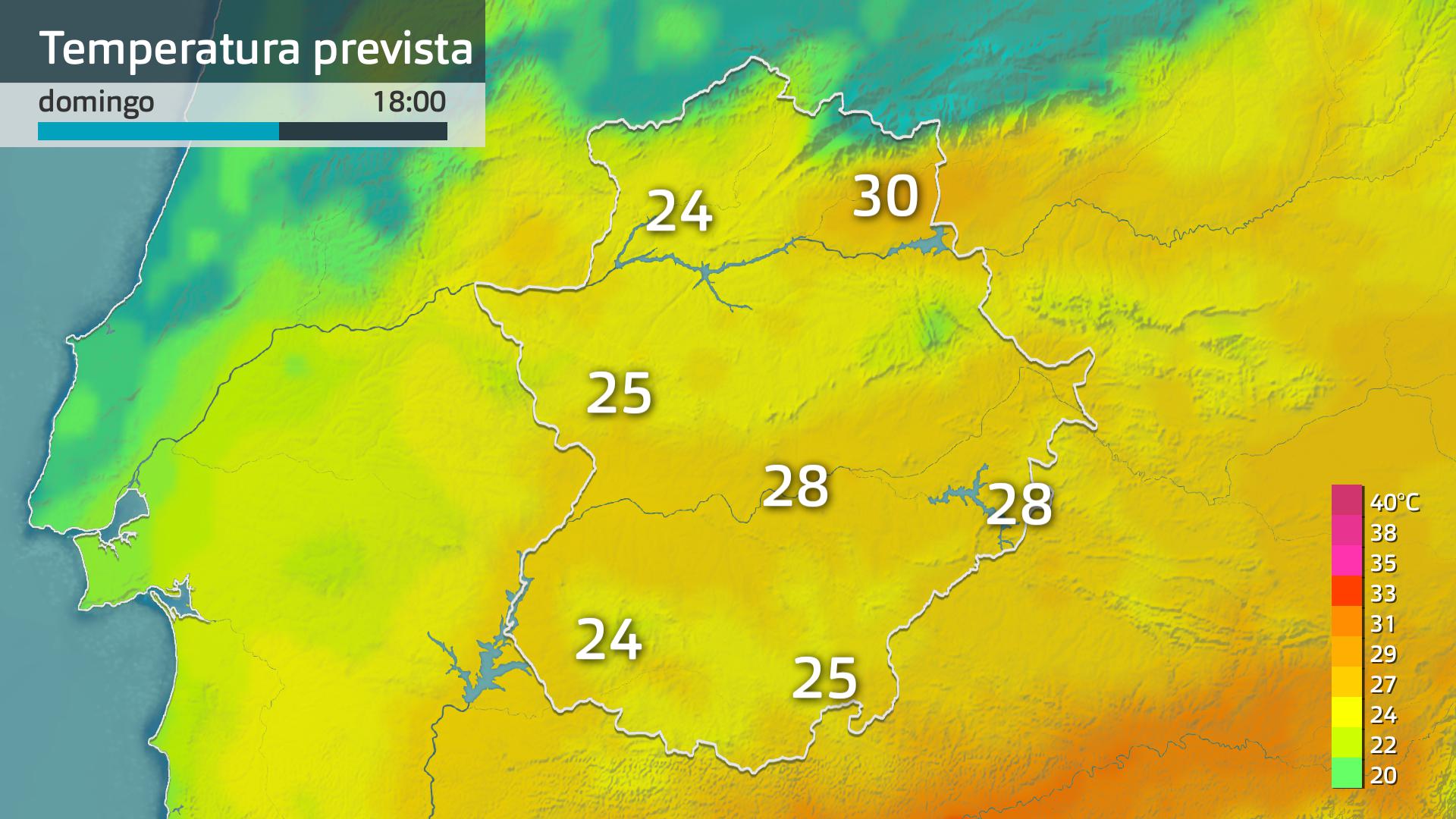 Temperatura máxima prevista
