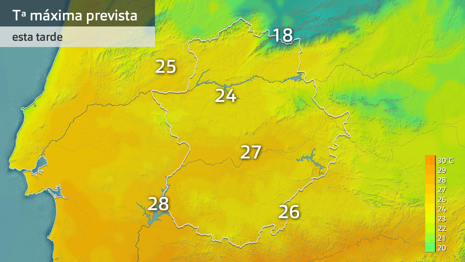 Temperatura máxima prevista para hoy martes 23 de septiembre