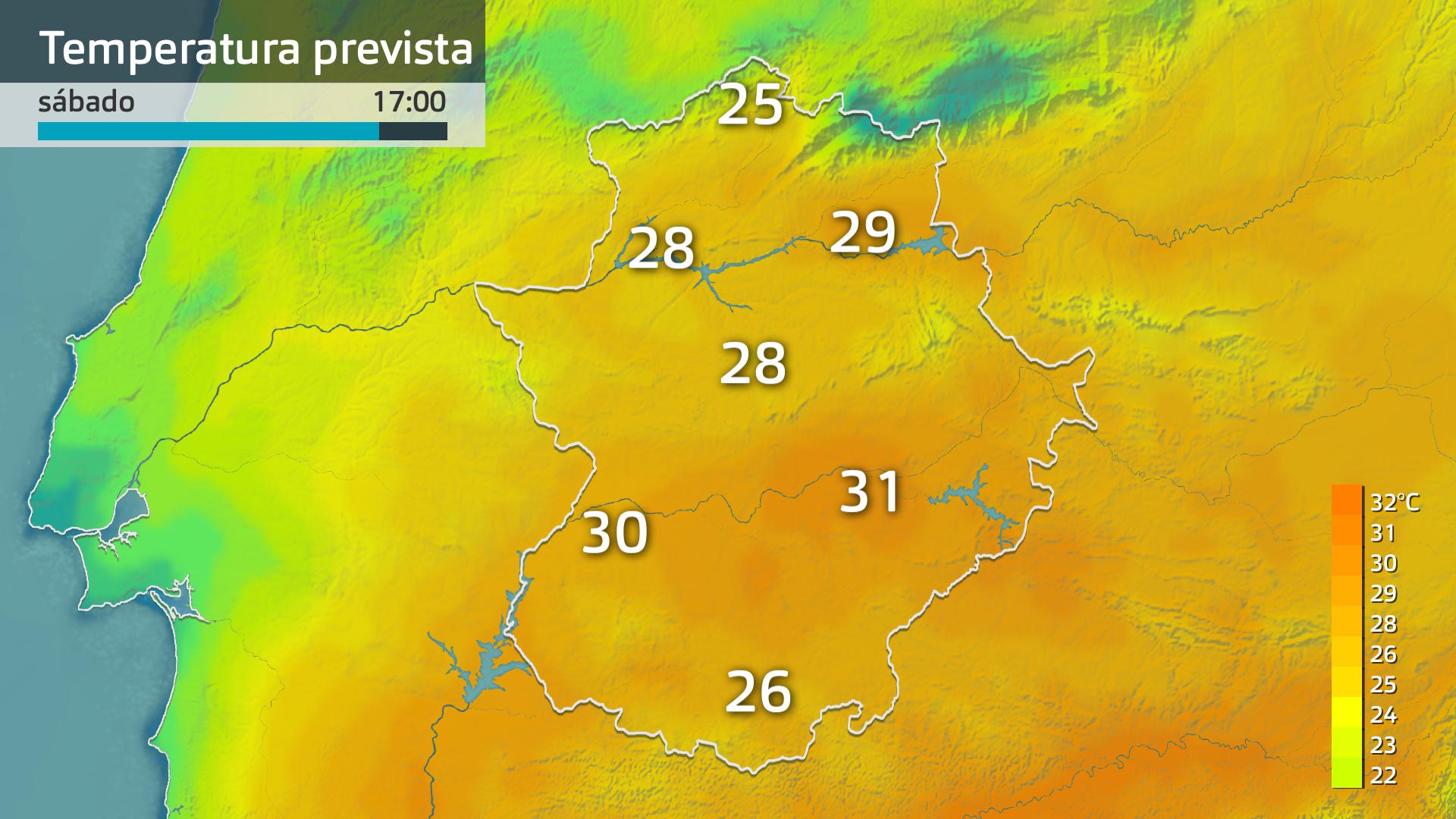 Temperatura máxima prevista