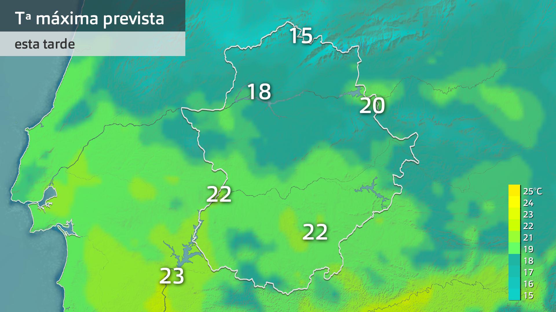Temperatura máxima prevista para hoy jueves 30 de octubre
