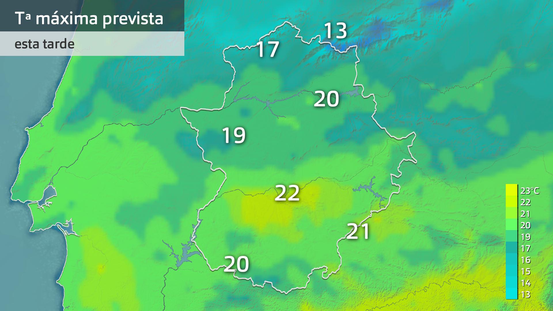Temperatura máxima prevista para hoy martes 11 de noviembre