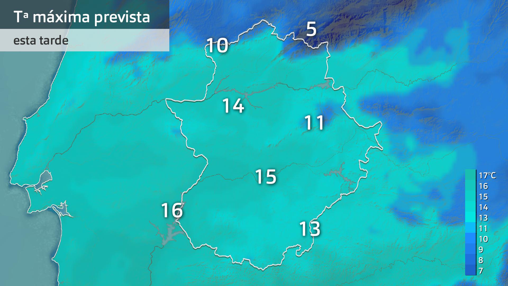 Temperatura máxima prevista para hoy jueves 20 de noviembre
