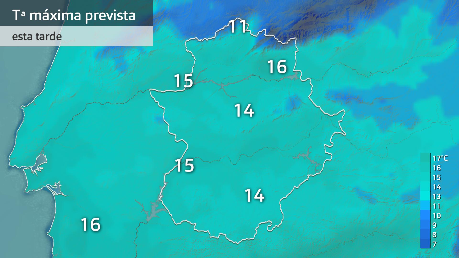 Temperatura máxima prevista para hoy martes 25 de noviembre