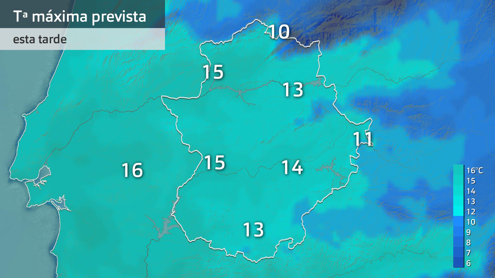 Temperatura máxima prevista para hoy miércoles 26 de noviembre