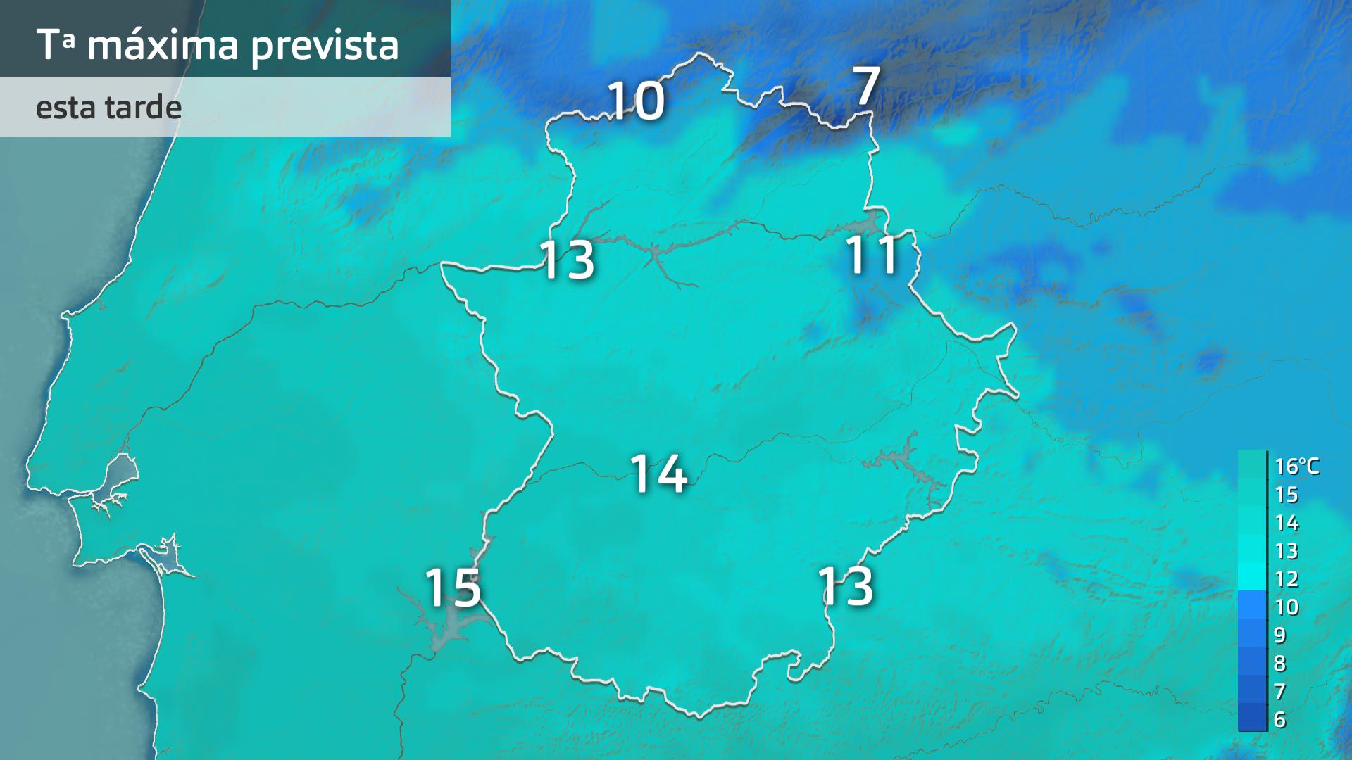 Temperatura máxima prevista para hoy lunes 1 de diciembre