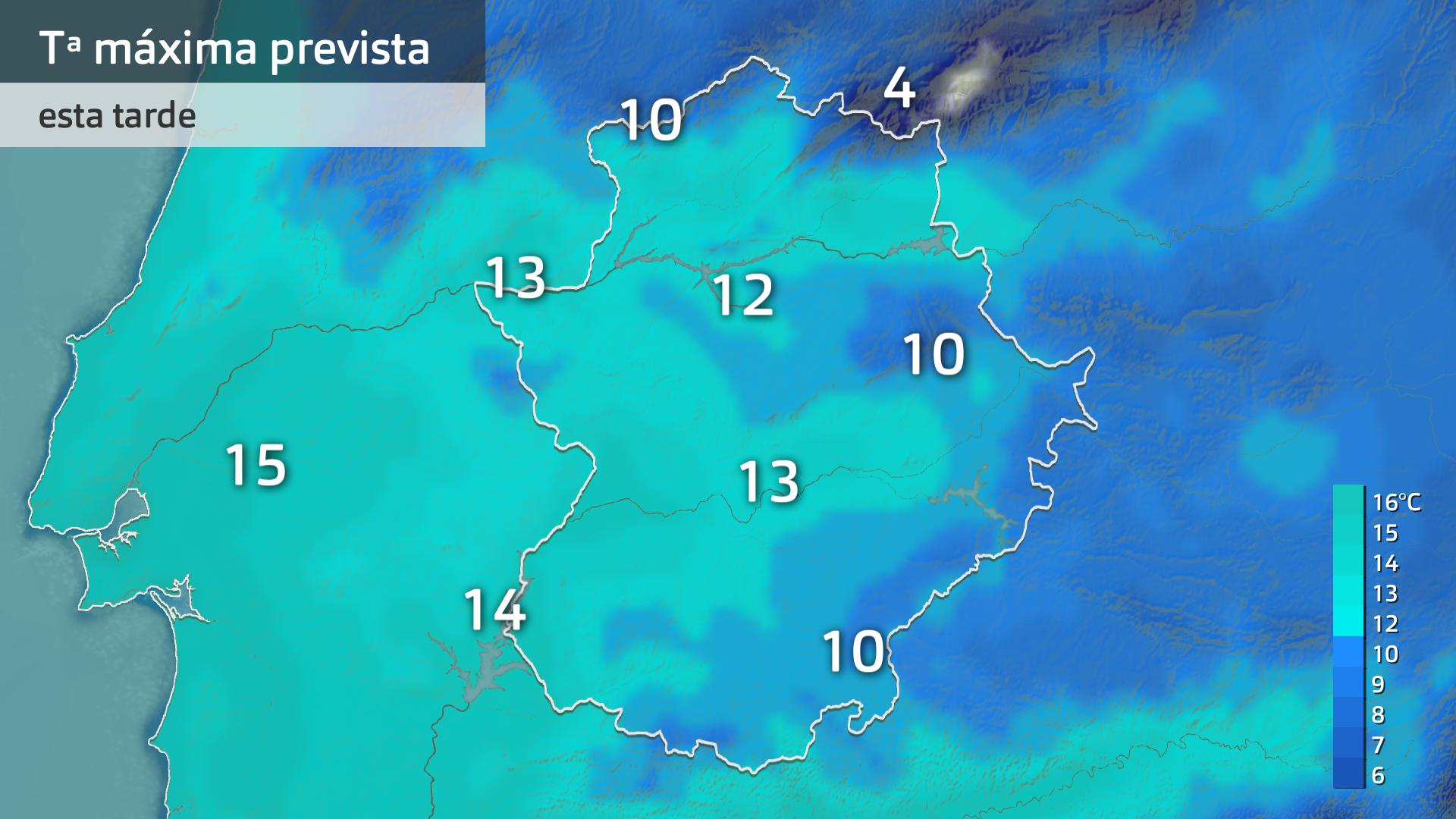Temperatura máxima prevista para hoy miércoles 3 de diciembre