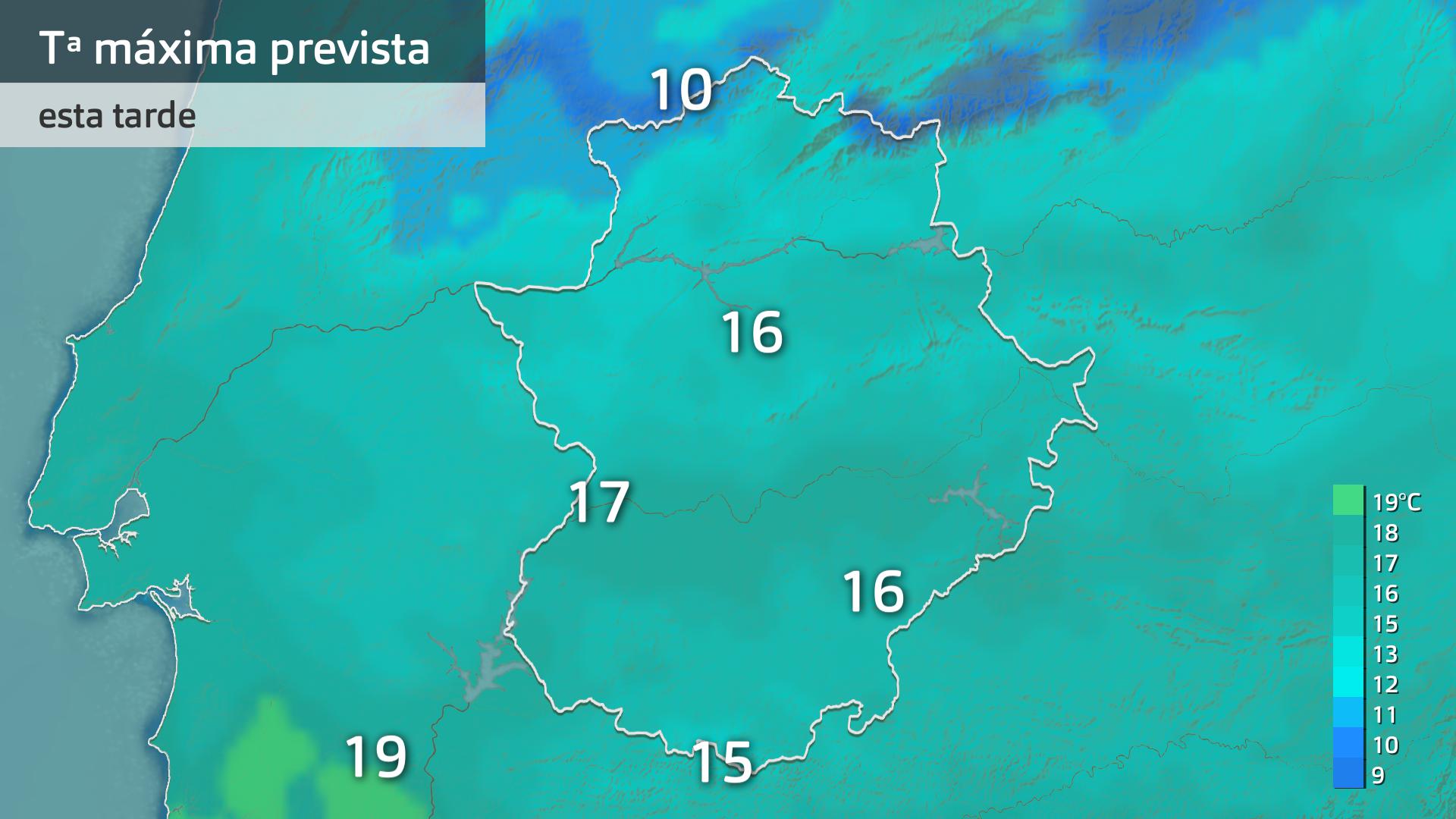 Temperatura máxima prevista para hoy martes 9 de diciembre