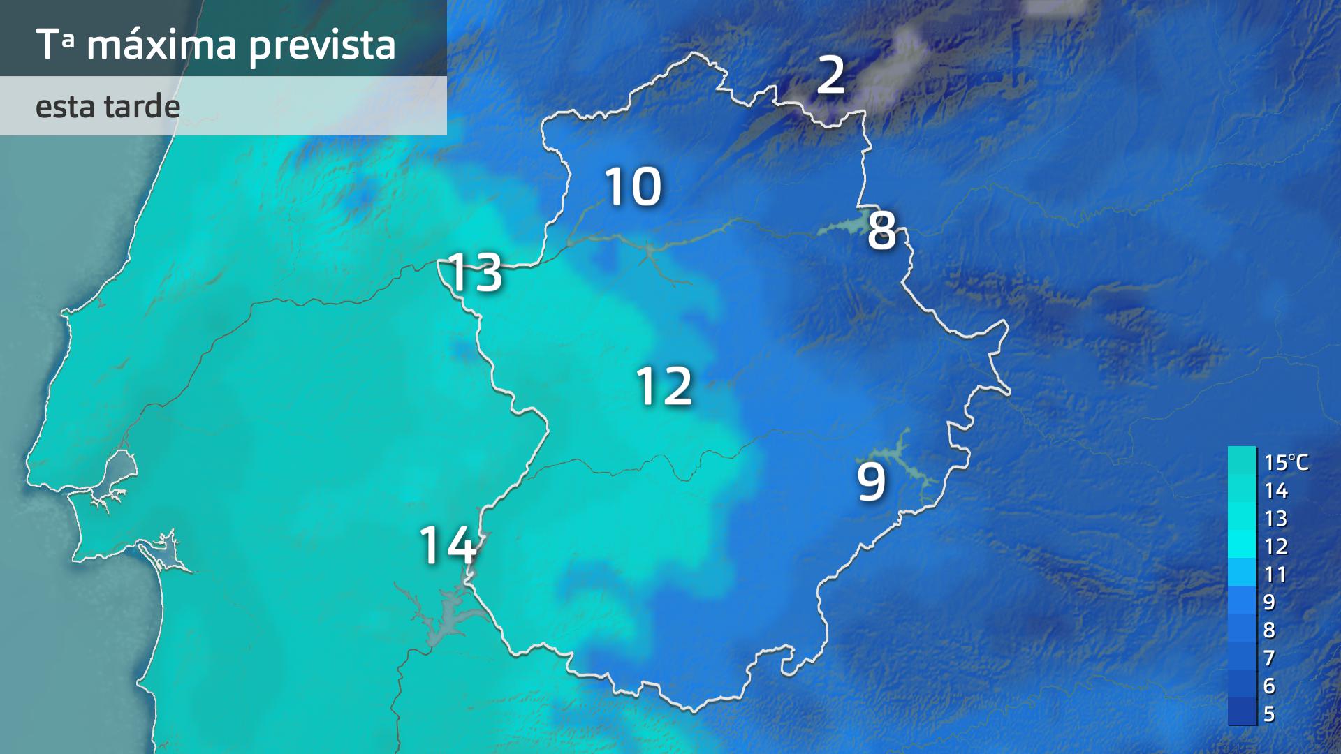 Temperatura máxima prevista para hoy martes 23 de diciembre