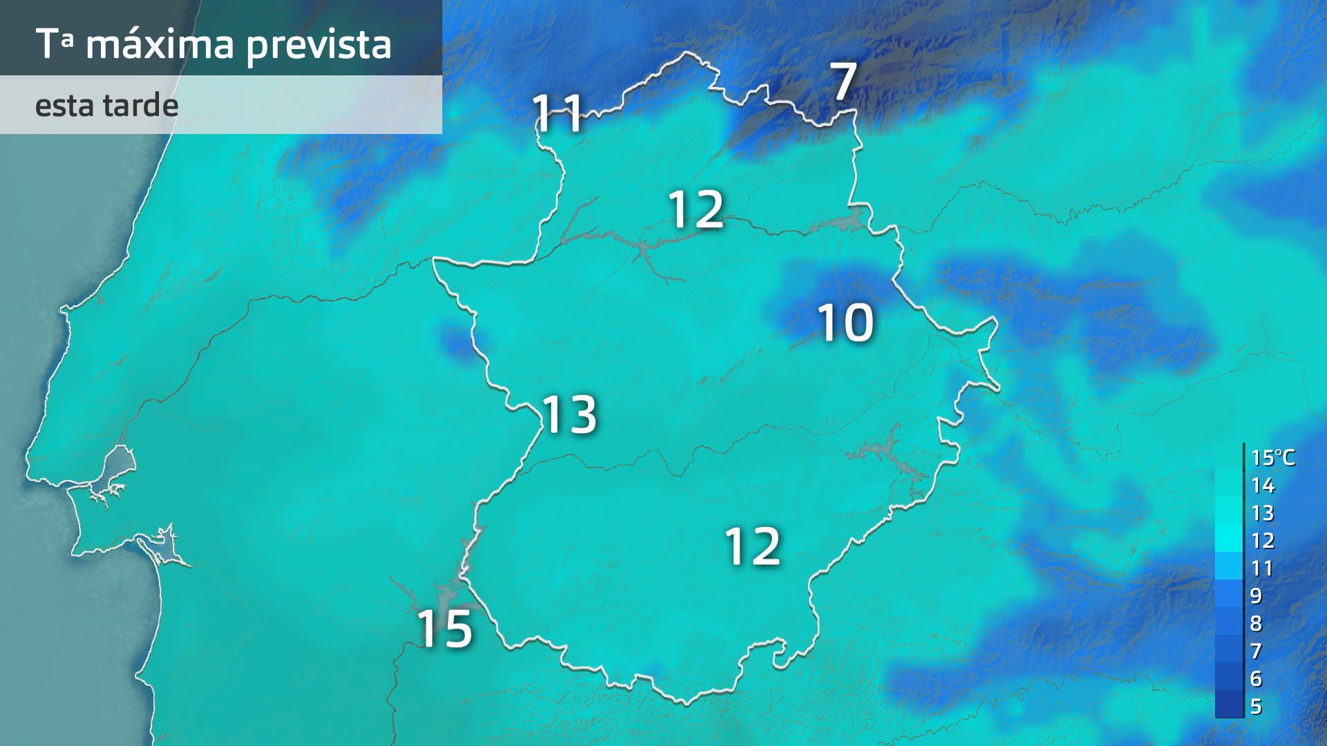 Temperatura máxima prevista para hoy viernes 9 de enero