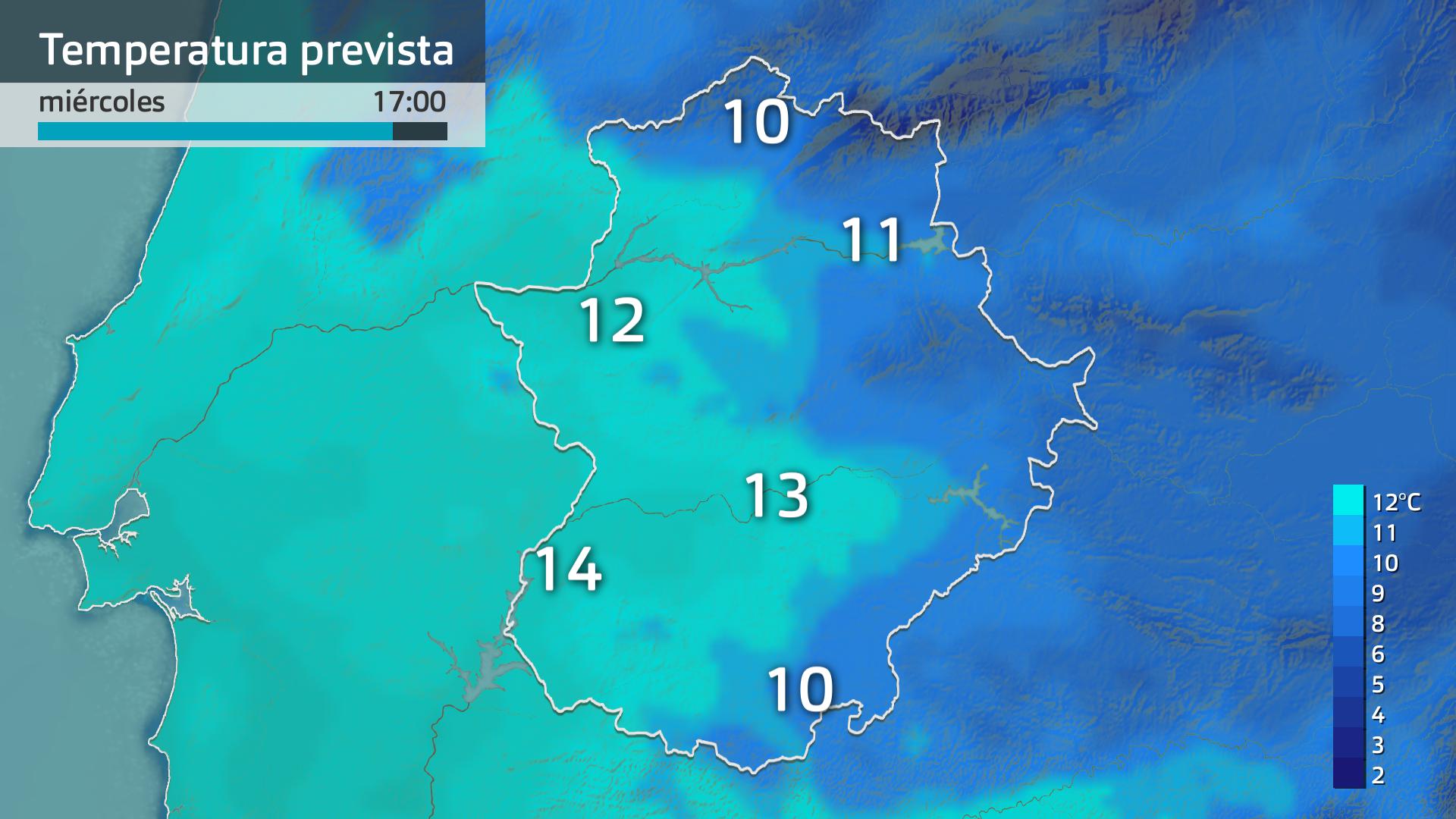 Temperatura máxima prevista