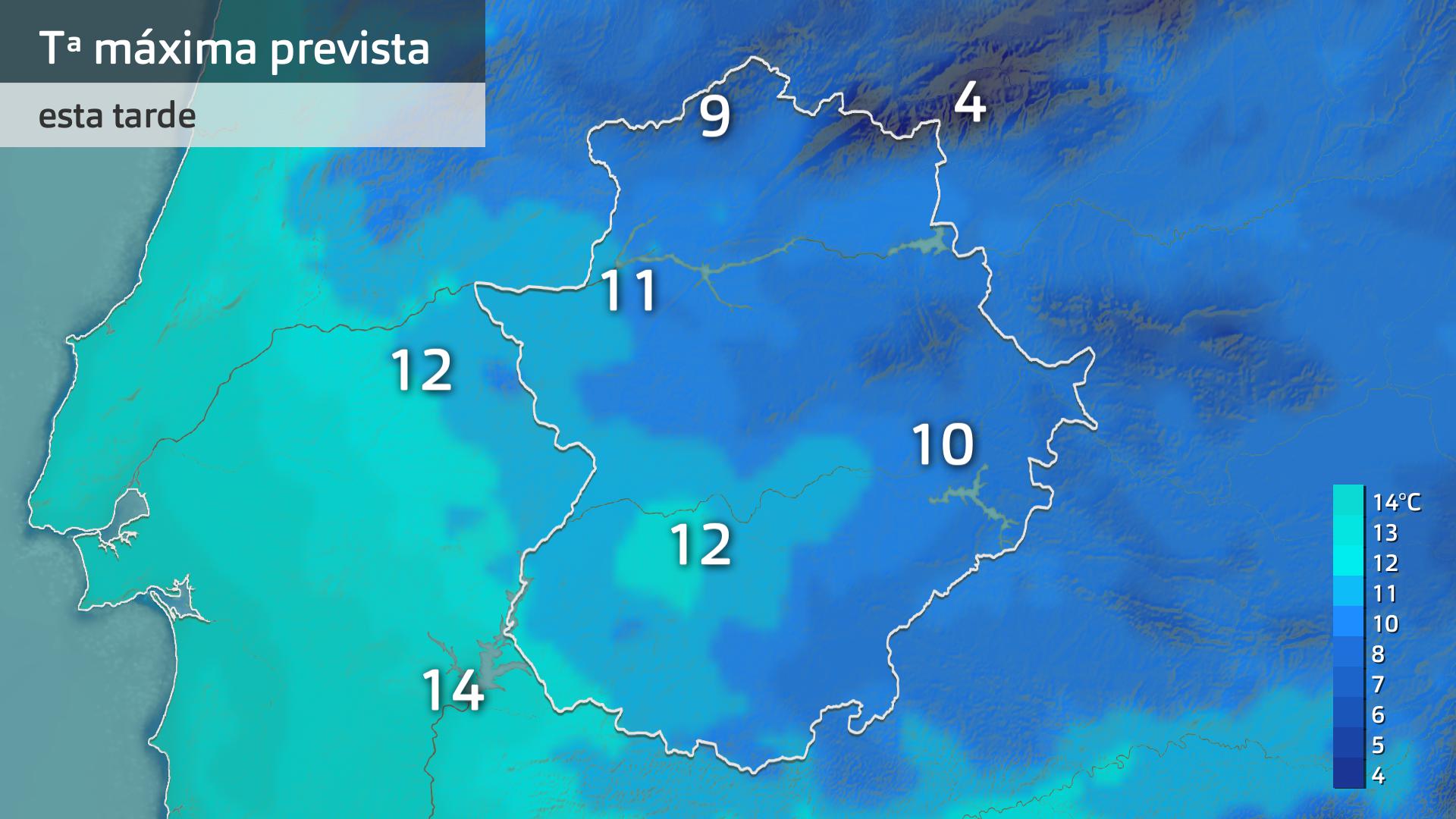 Temperatura máxima prevista para hoy jueves 22 de enero