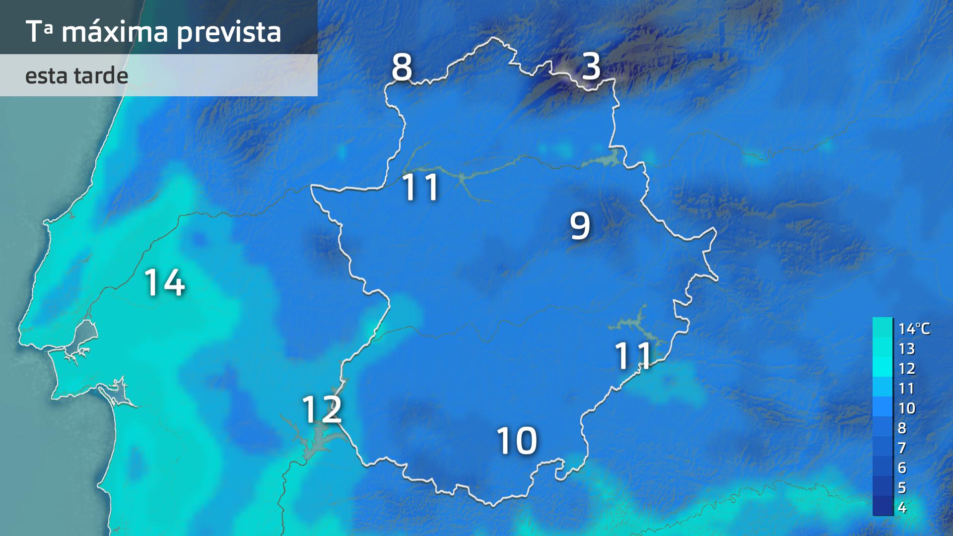 Temperatura máxima prevista para la tarde de hoy lunes 2 de febrero
