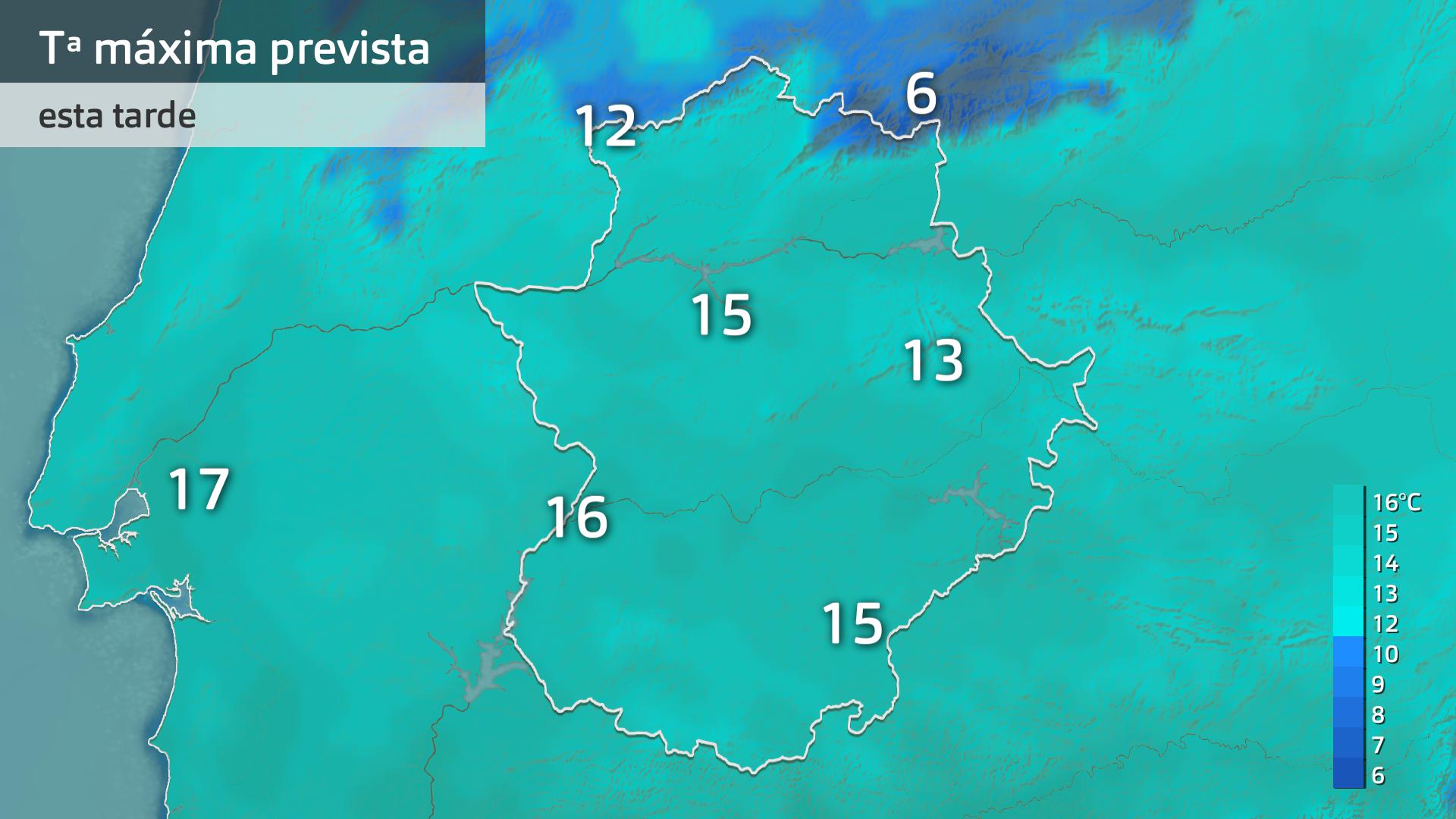 Temperatura máxima prevista para hoy jueves 5 de febrero