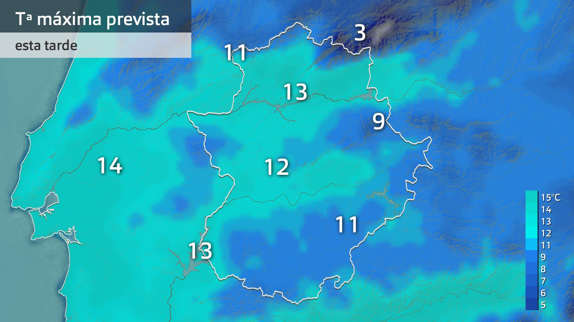 Temperatura máxima prevista para la tarde de hoy viernes 13 de febrero