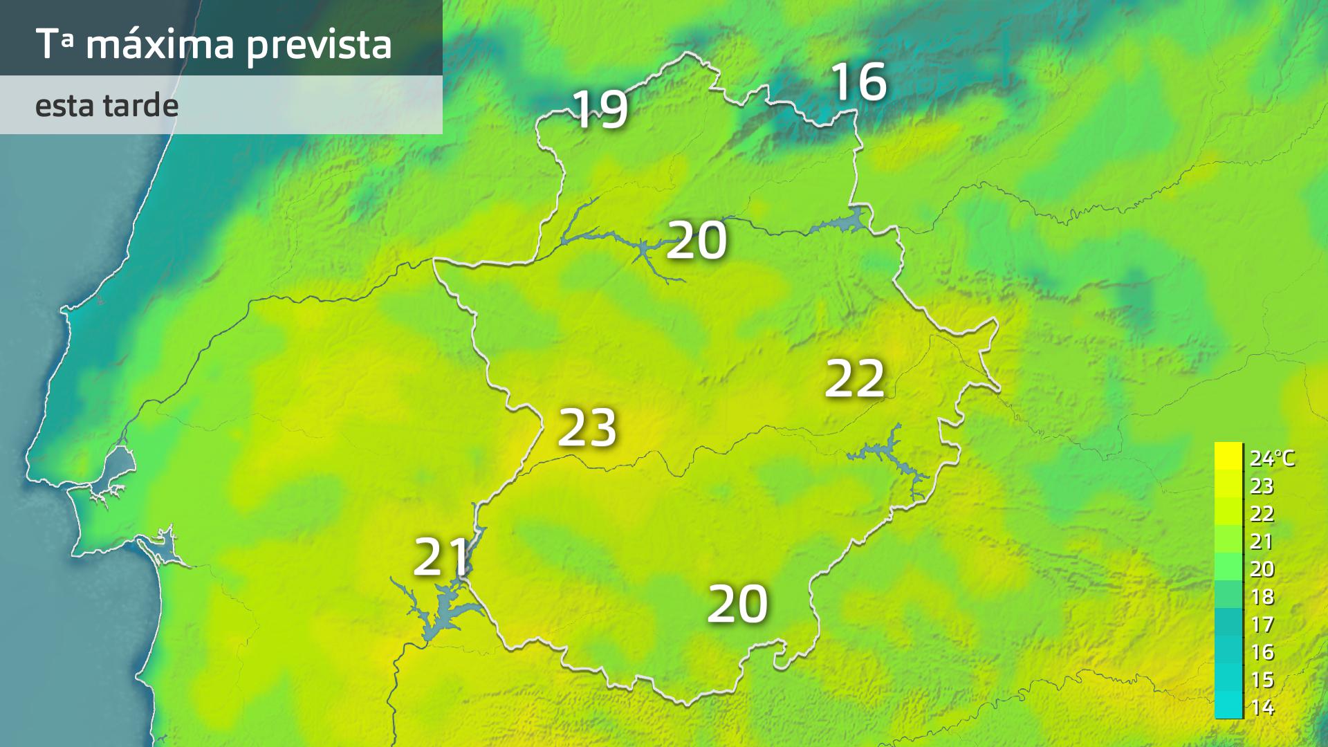 Temperatura máxima prevista para hoy jueves 26 de febrero