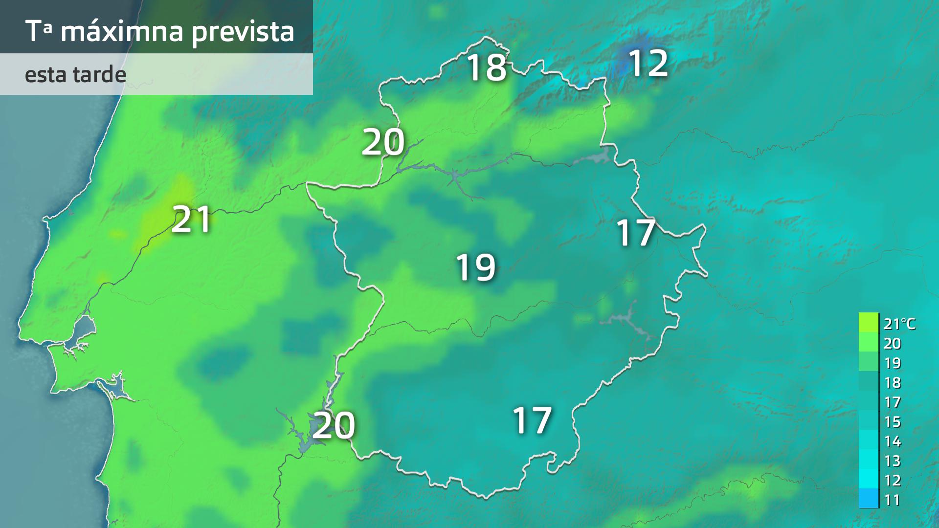 Temperatura máxima prevista para hoy miércoles 4 de marzo