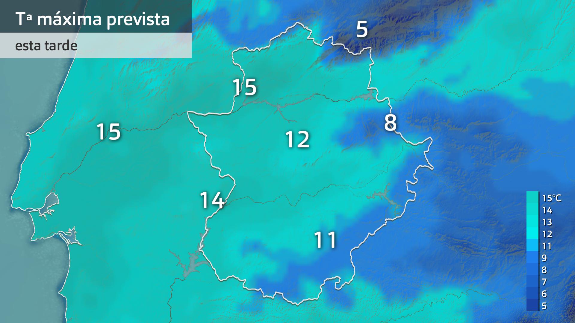 Temperatura máxima prevista para hoy martes 10 de marzo