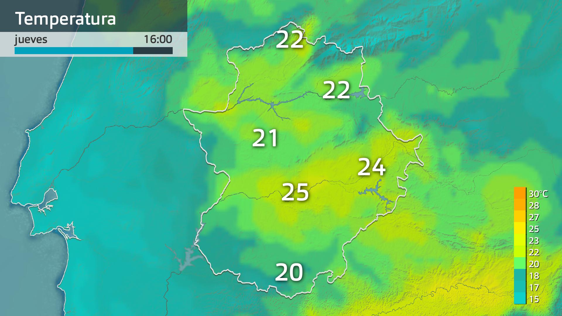 Temperatura máxima prevista
