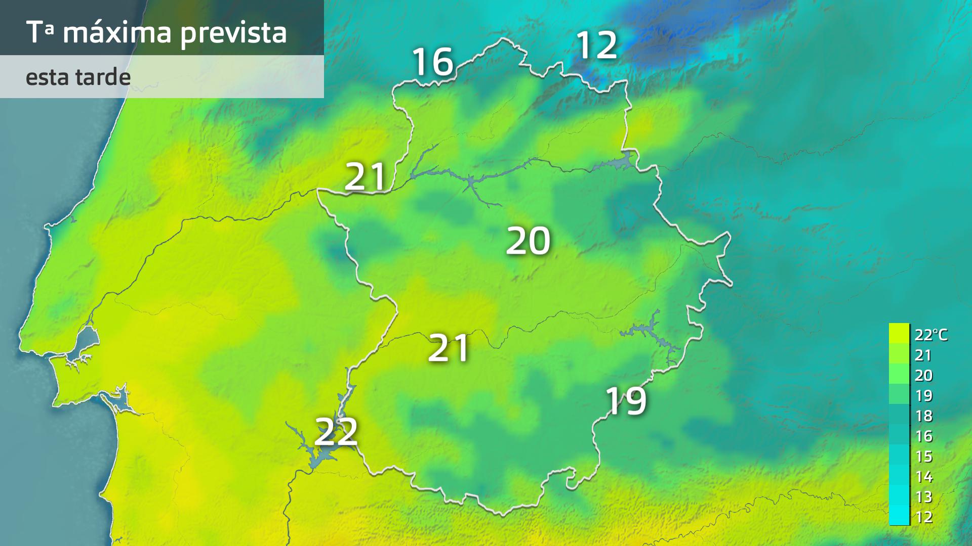 Temperatura máxima prevista para hoy jueves 26 de marzo