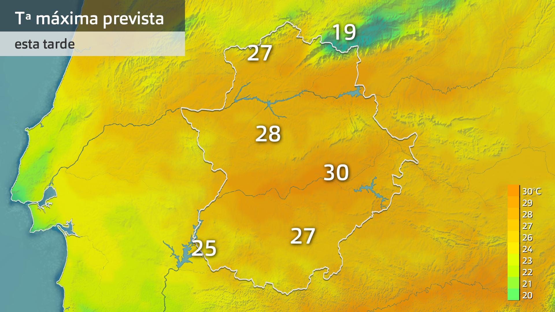 Temperatura máxima prevista para hoy lunes 6 de abril