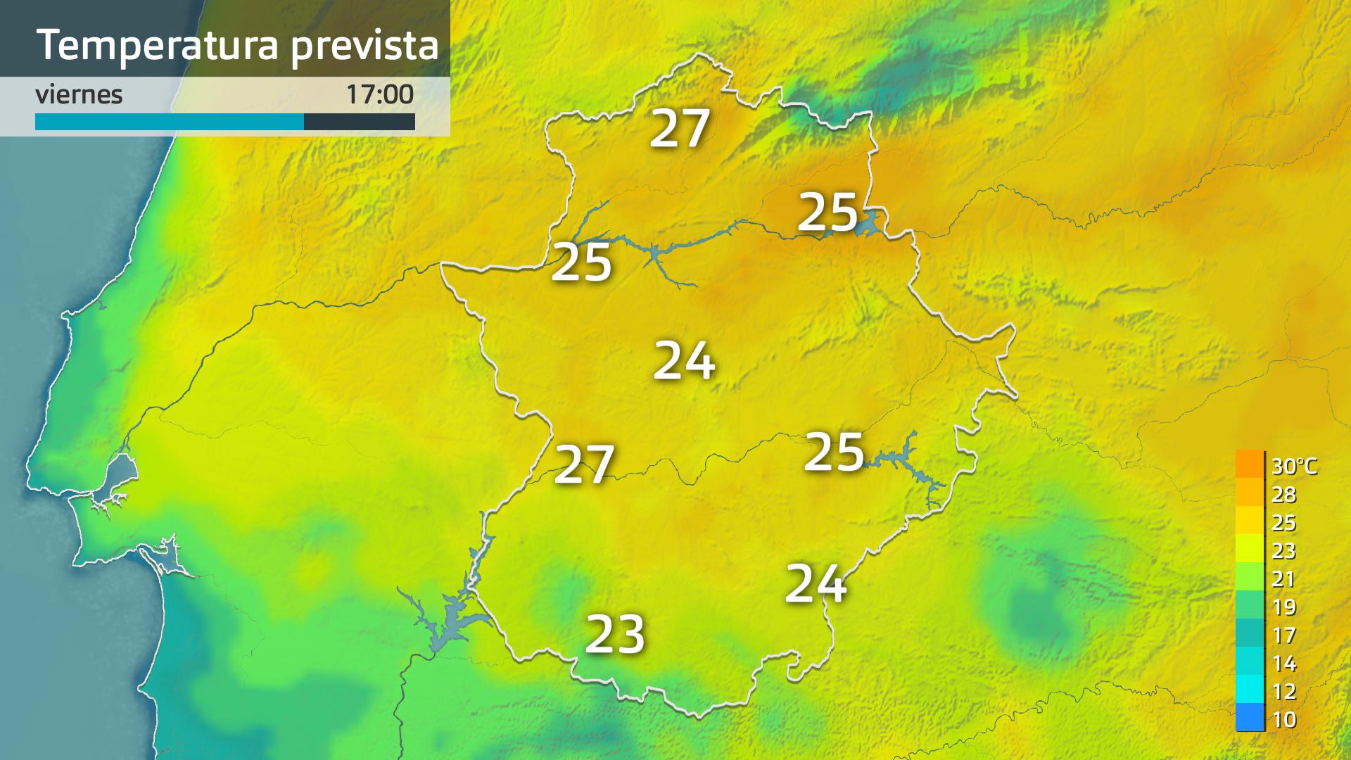 Temperatura máxima prevista