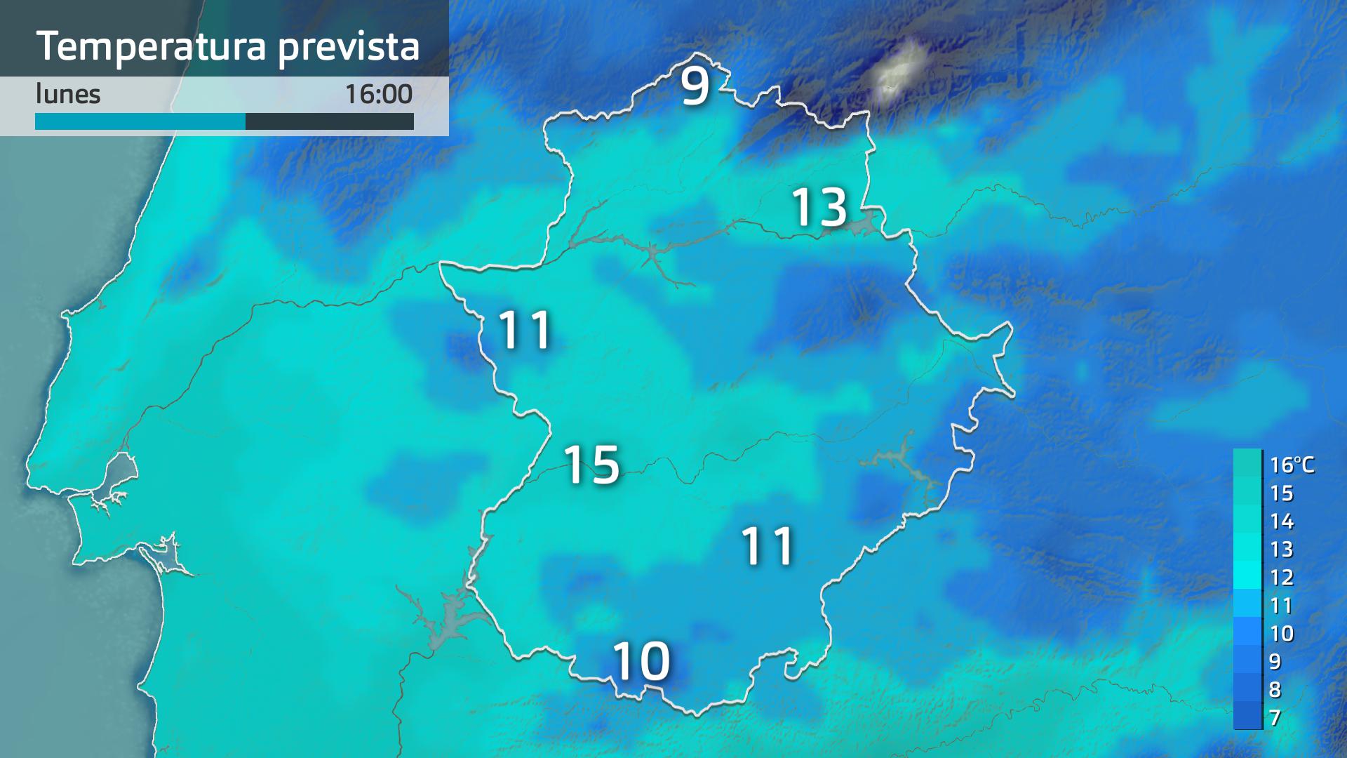 Temperatura máxima prevista