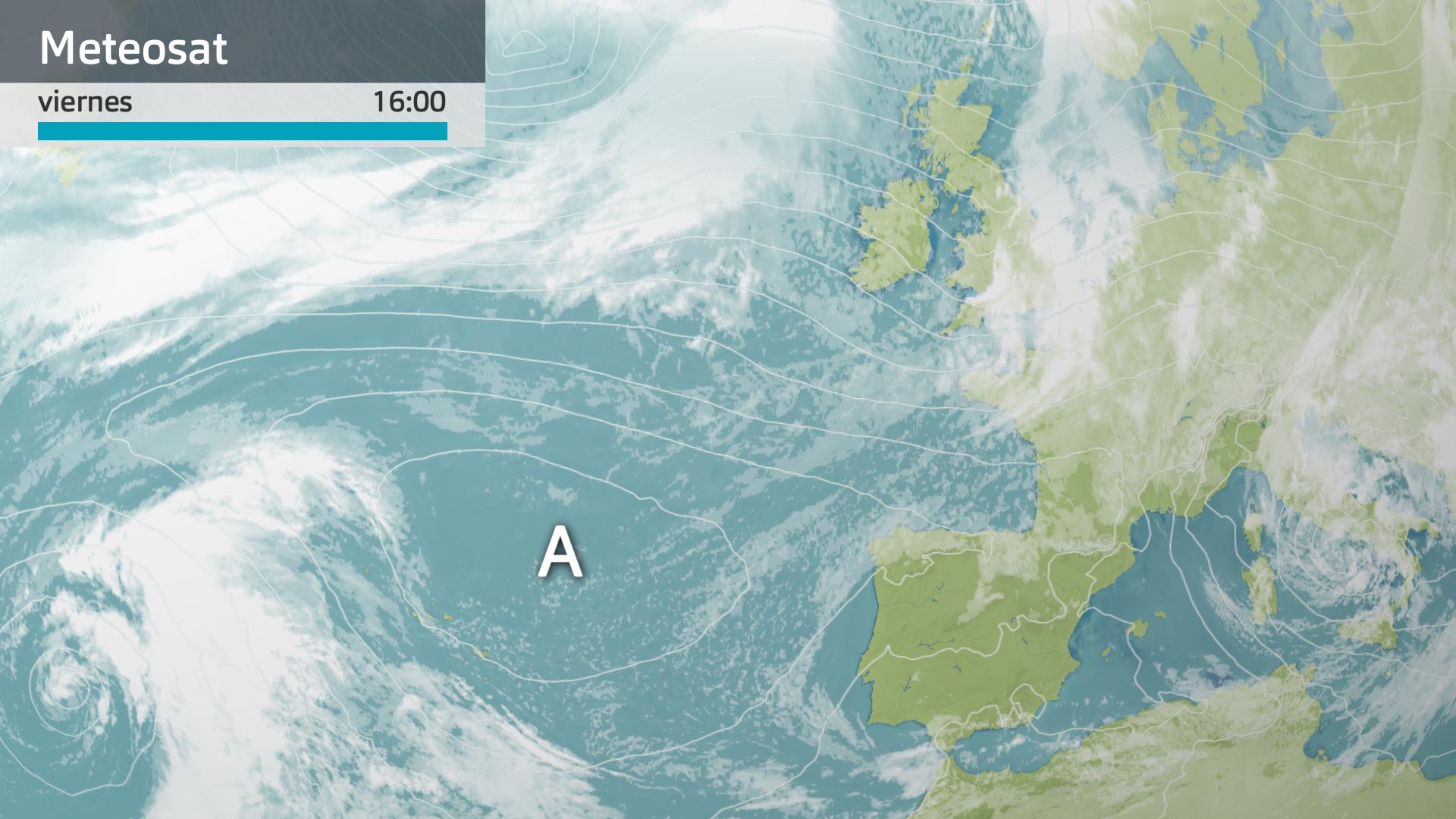 Imagen del Meteosat a las 16:00 horas