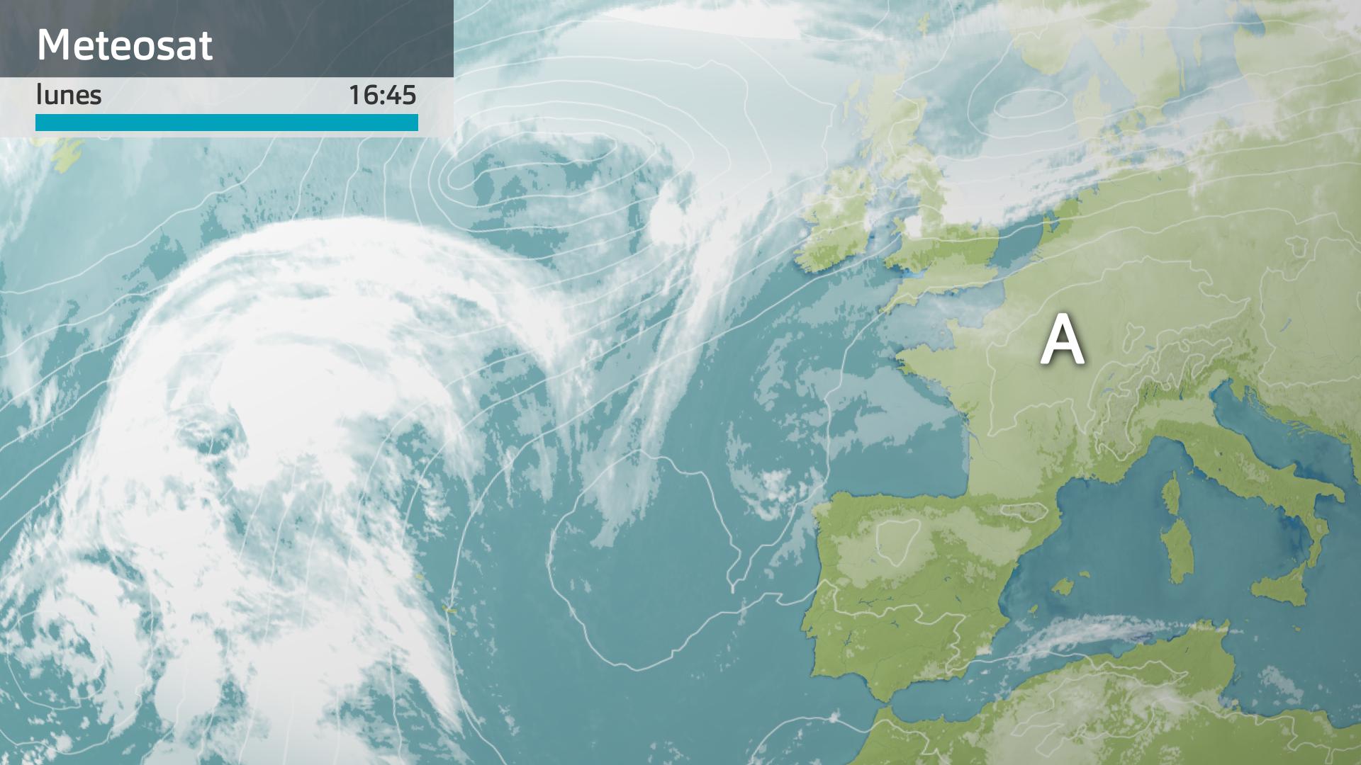 Imagen del Meteosat a las 16:45 horas