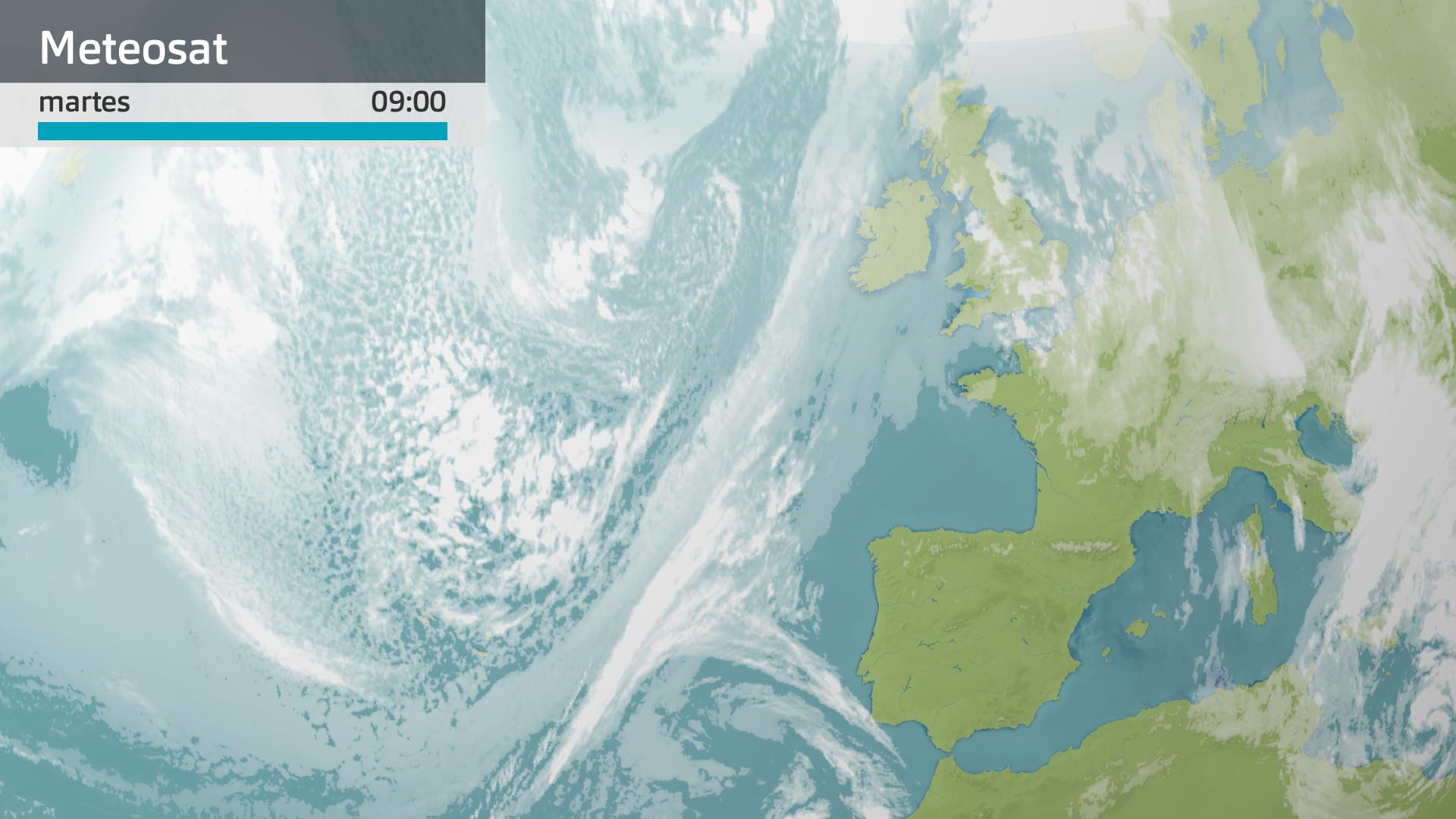 Imagen del Meteosat a las 9:00 horas