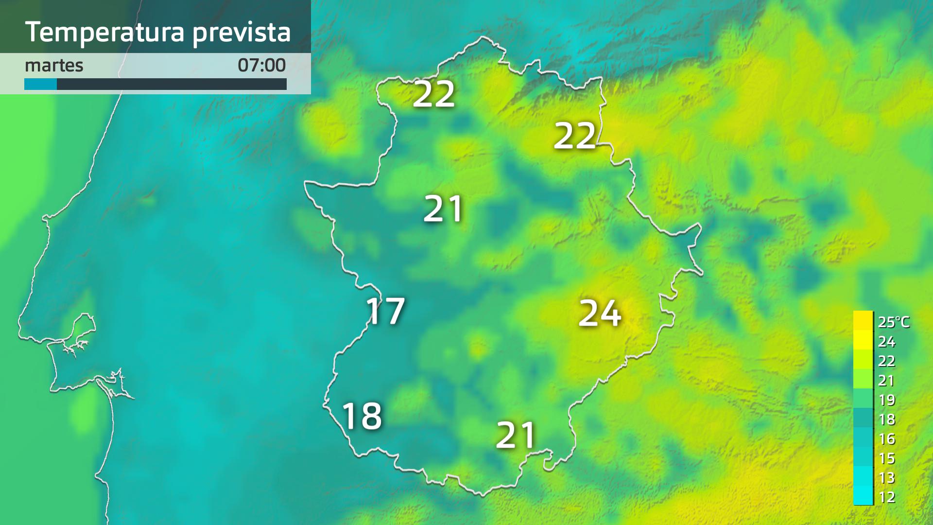 Temperatura mínima prevista