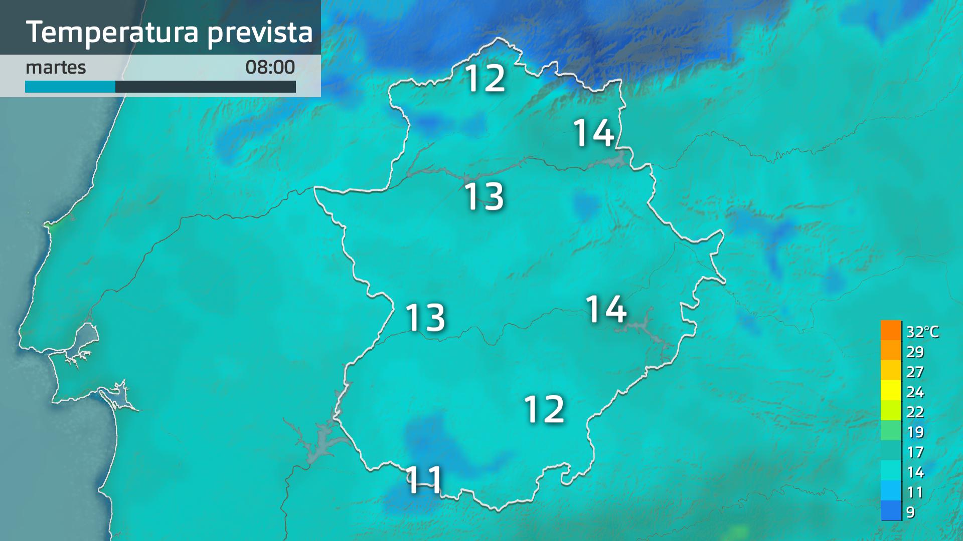 Temperatura mínima prevista