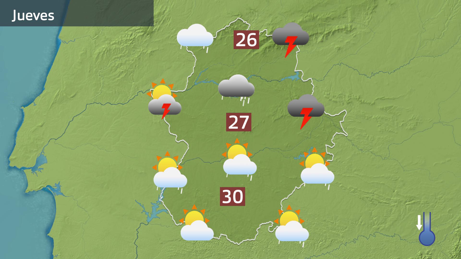 Mapa de previsión para hoy jueves 19 de septiembre