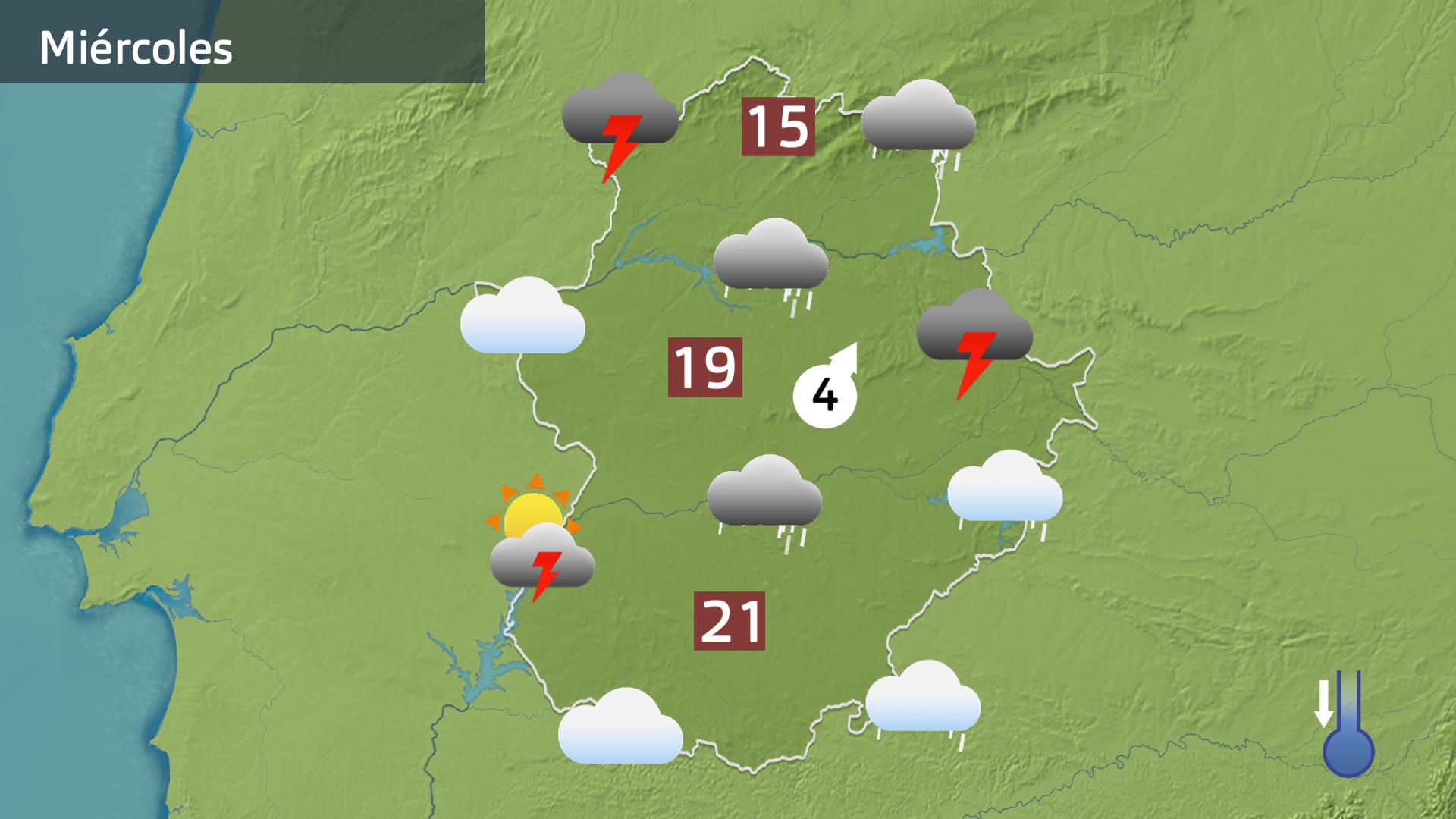 Mapa de previsión para hoy miércoles 5 de noviembre